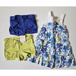 Janie and Jack 18 month blue Santorini Island Dress Shorts Lot Set. NO Green.